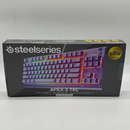 SteelSeries Apex 3 TKL Compact Gaming Keyboard Lavender 