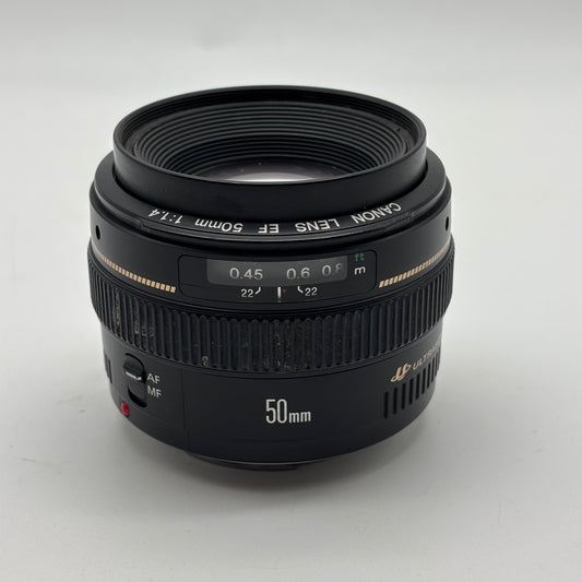 Canon AF-MF 50mm f/1.4 Camera Lens- READ