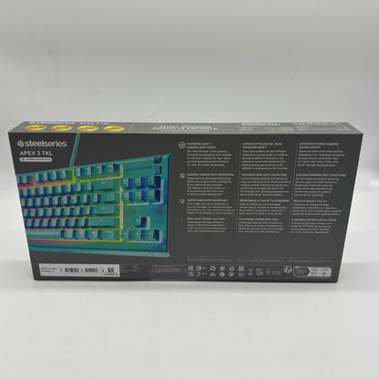 New SteelSeries Apex TKL Compact Gaming Keyboard Aqua