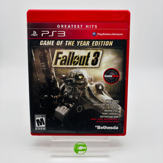 Fallout 3 [Game of the Year Greatest Hits] (Sony PlayStation 3 PS3, 2009)