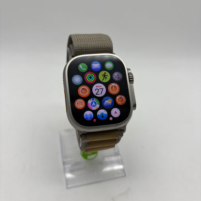 Unlocked Apple Watch Ultra 2 49MM Titanium Aluminum Olive Alpine Loop MX4H3LW/A