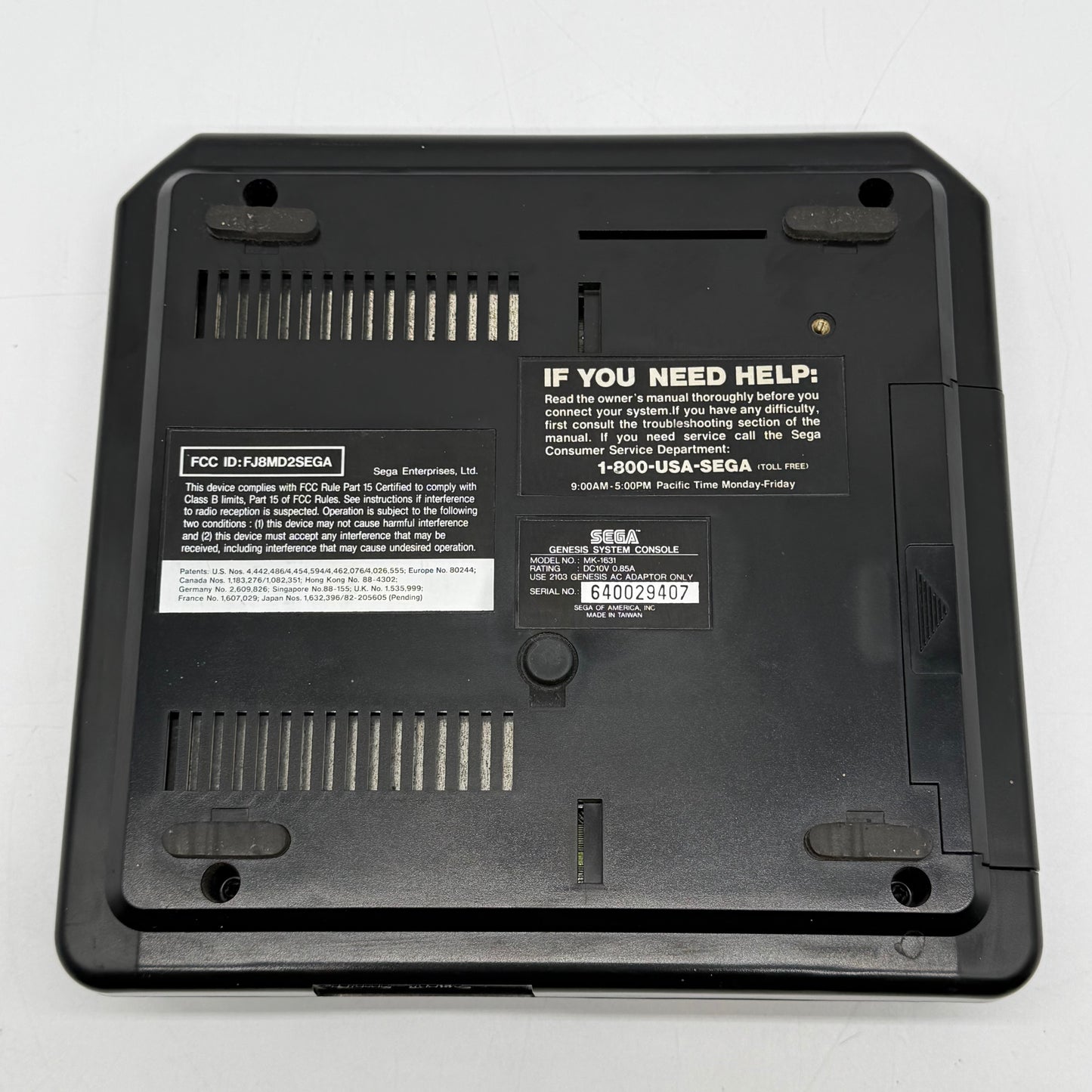 Sega Genesis Video Game Console Black MK-1631