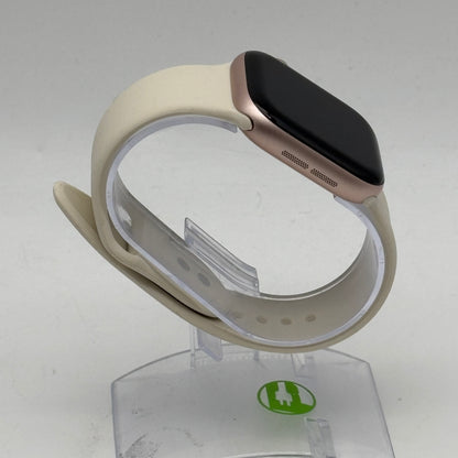 GPS Only Apple Watch Series 10 42MM Gold Aluminum White Sport Band MWWY3LW/A