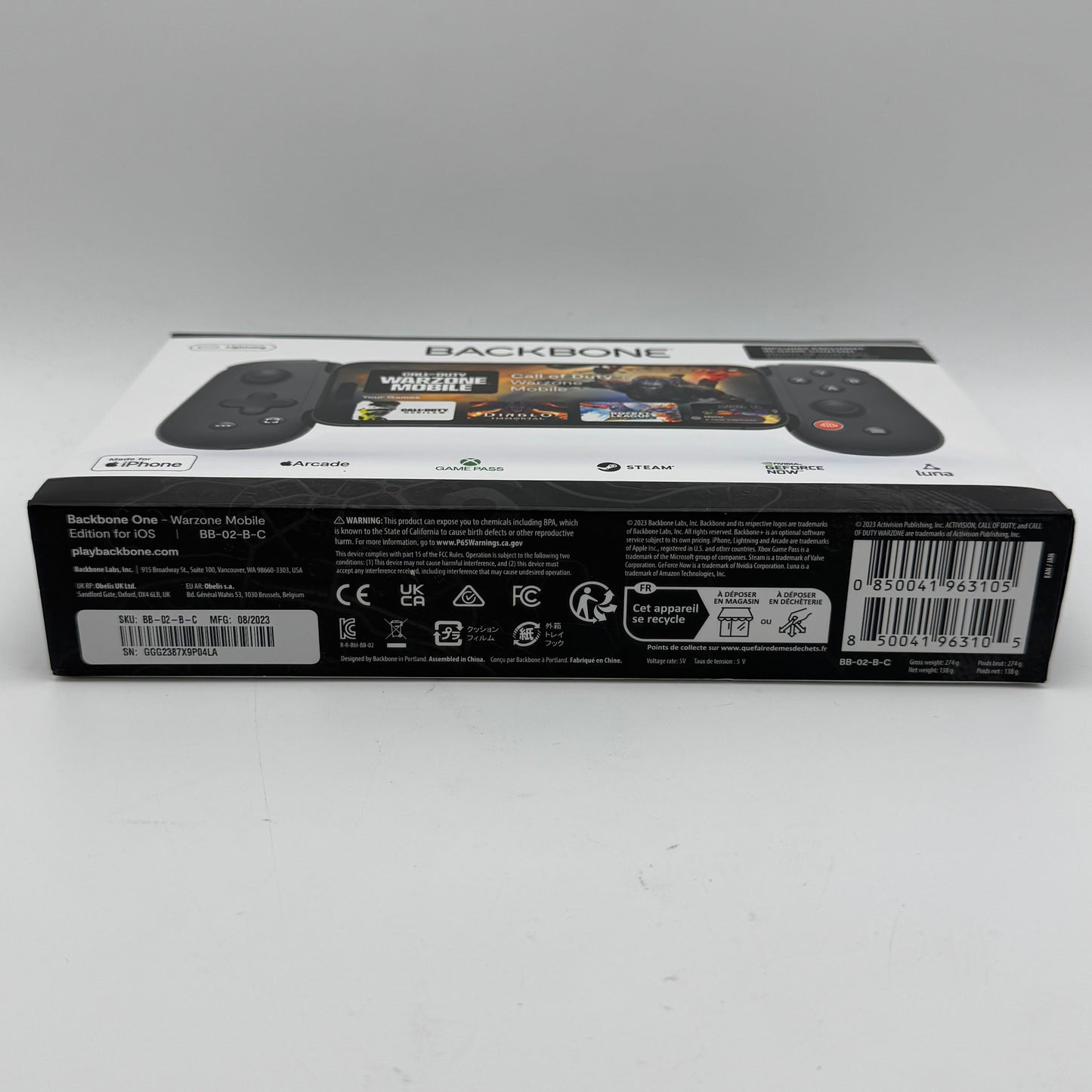 Backbone One Lightning Controller Black BB-02-B-C For iOS