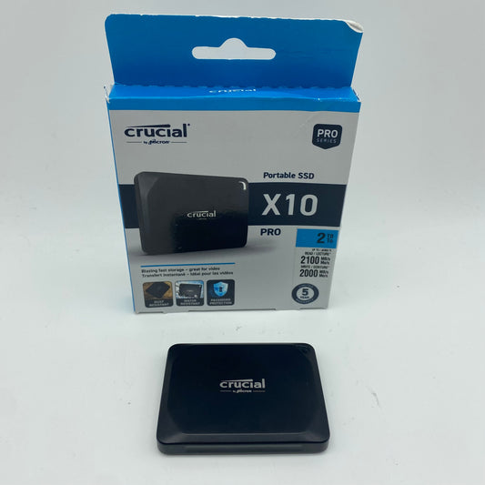 New Open Box Crucial Portable X10 Pro 2TB USB-C SSD MTXUG