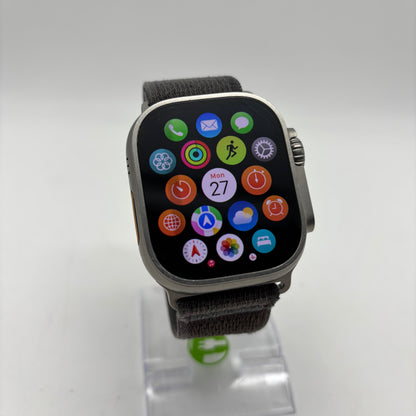 GPS Only Apple Watch Ultra 49MM Natural Titanium Grey Alpine Loop MQF53LL/A