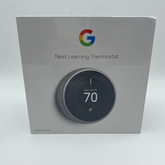 New Google Nest Learning Thermostat Smart Thermostat Stainless Steel A0013