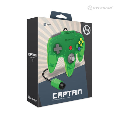New Hyperkin Captain N64 Green Controller M07260-LG