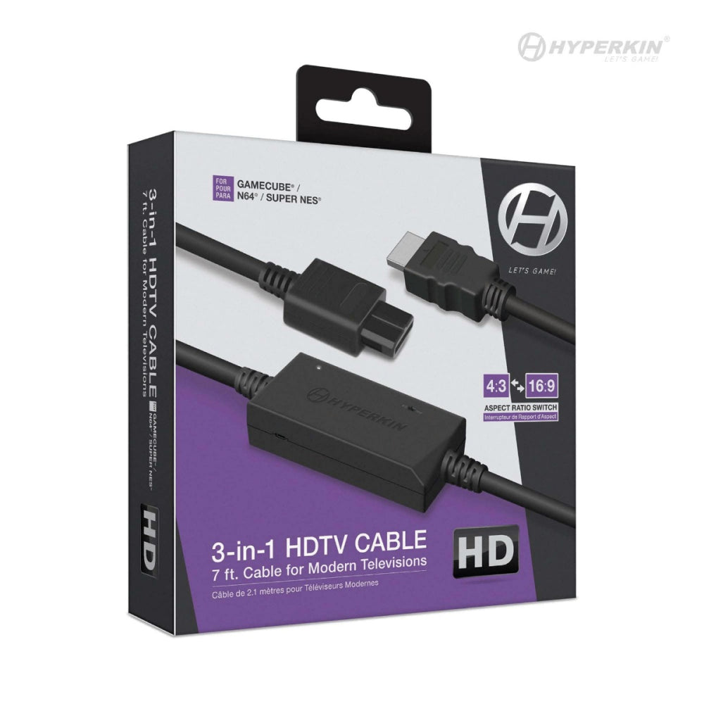 New Hyperkin Gamecube/N64/Super NES 3 in 1 HDTV Cable  M07373